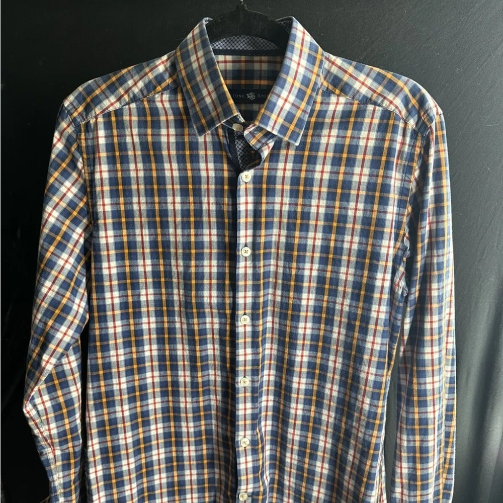STONE ROSE Men's MultycolorLong Sleeve 100% Cotton Soft Button  Shirt Size Xs